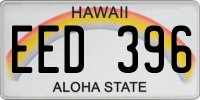 HI license plate EED396