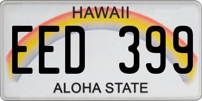 HI license plate EED399