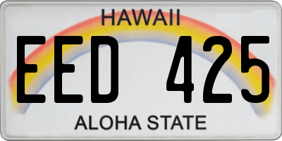 HI license plate EED425