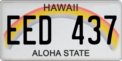 HI license plate EED437