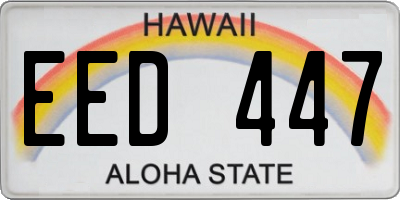 HI license plate EED447