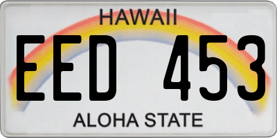 HI license plate EED453