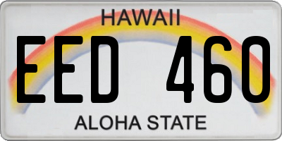 HI license plate EED460