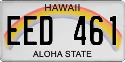 HI license plate EED461