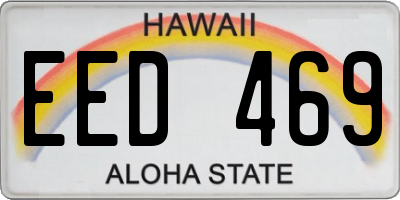 HI license plate EED469
