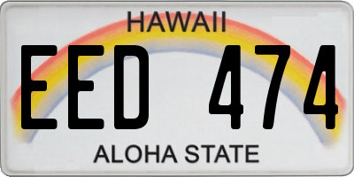 HI license plate EED474