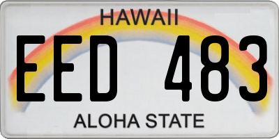 HI license plate EED483