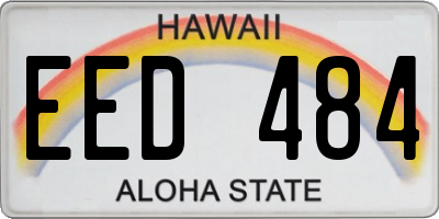 HI license plate EED484
