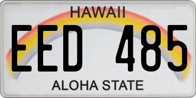 HI license plate EED485