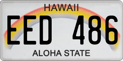 HI license plate EED486