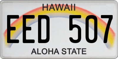 HI license plate EED507