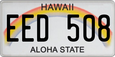 HI license plate EED508