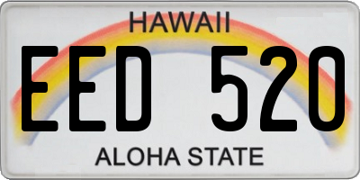 HI license plate EED520