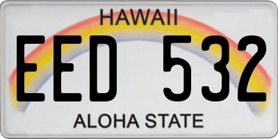 HI license plate EED532