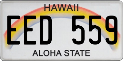 HI license plate EED559