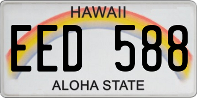HI license plate EED588