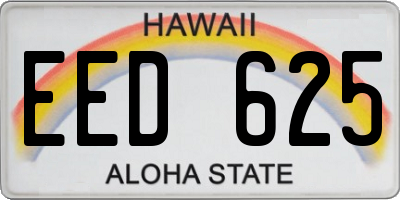 HI license plate EED625