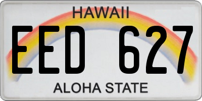 HI license plate EED627