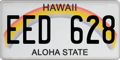 HI license plate EED628