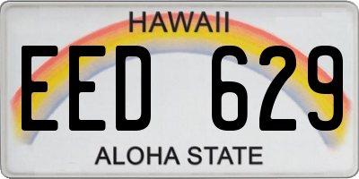 HI license plate EED629
