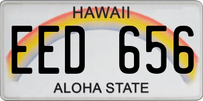 HI license plate EED656