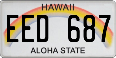 HI license plate EED687