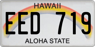 HI license plate EED719