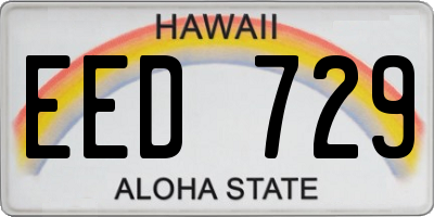 HI license plate EED729