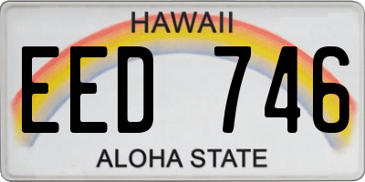 HI license plate EED746