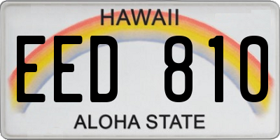 HI license plate EED810