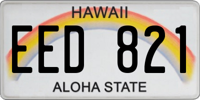 HI license plate EED821