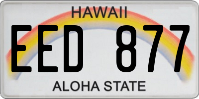 HI license plate EED877