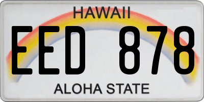 HI license plate EED878