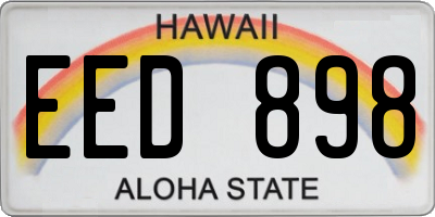 HI license plate EED898