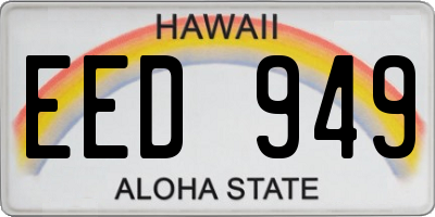 HI license plate EED949