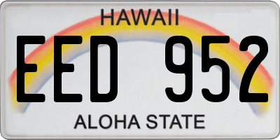 HI license plate EED952