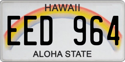 HI license plate EED964