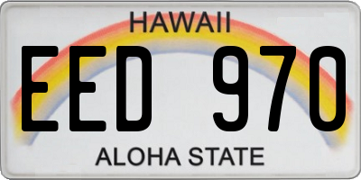 HI license plate EED970