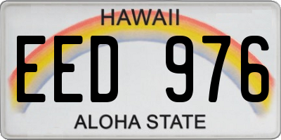 HI license plate EED976