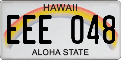 HI license plate EEE048