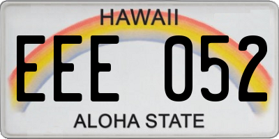 HI license plate EEE052