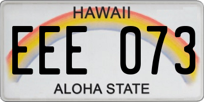 HI license plate EEE073