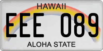 HI license plate EEE089