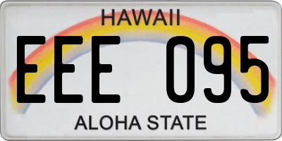 HI license plate EEE095