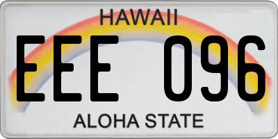 HI license plate EEE096