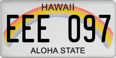 HI license plate EEE097