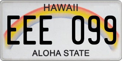 HI license plate EEE099