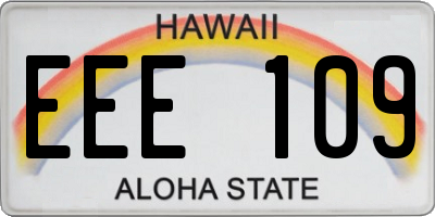 HI license plate EEE109