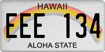 HI license plate EEE134