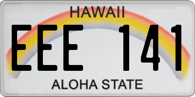 HI license plate EEE141